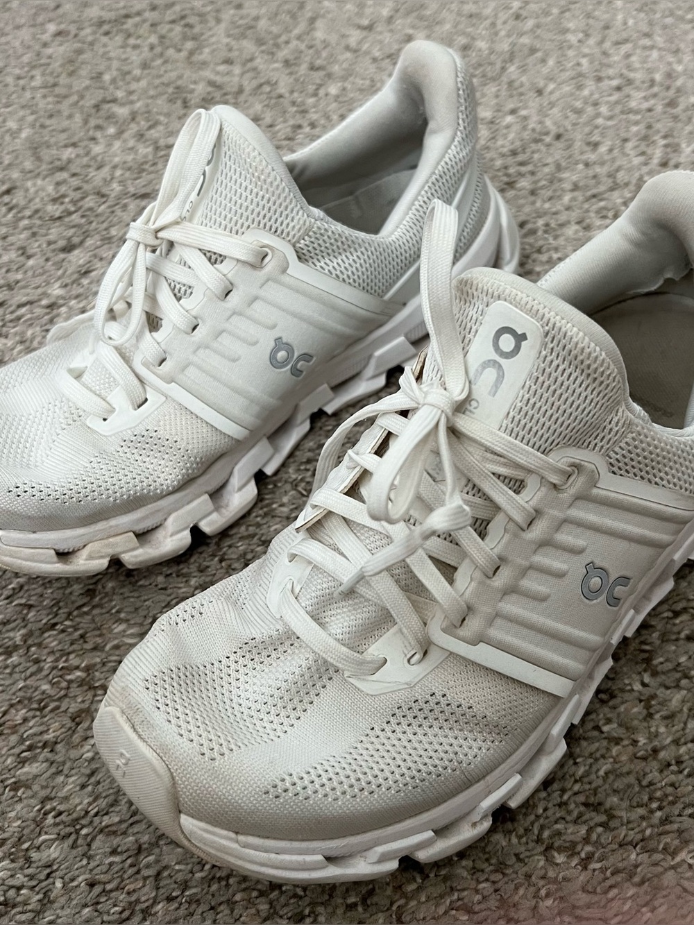 ON Cloudrunning Women’s White Mesh Lace-Up Sneakers Size 8 - Picture 10 of 12